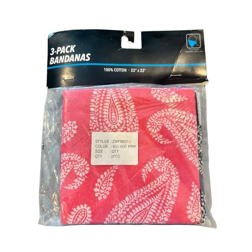 Fashion bandanas 100% cotton pack